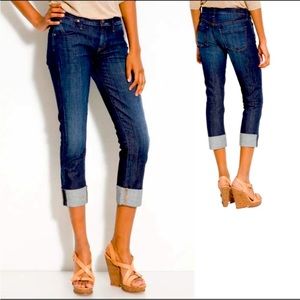 Citizens of Humanity Dani Cropped Straight Leg Cuffed Blue Jeans-Size 29